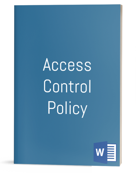 Access Control Policy Template Cover