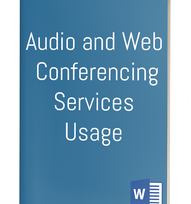 Audio and Web Conferencing Services Usage Policy
