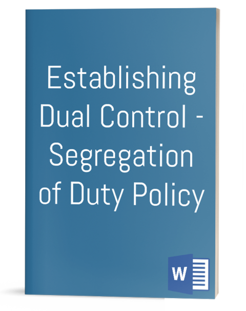 Dual Control - Segregation of Duty Policy