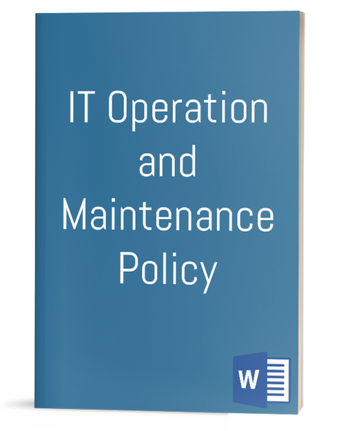 IT Operation and Maintenance Policy