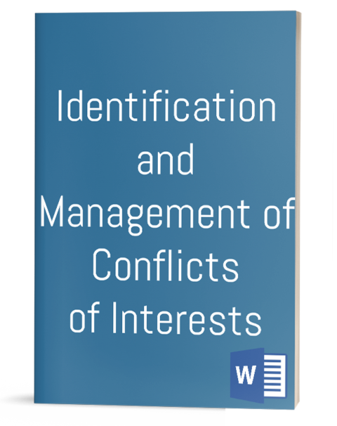 Identification and Management of Conflicts of Interests Policy
