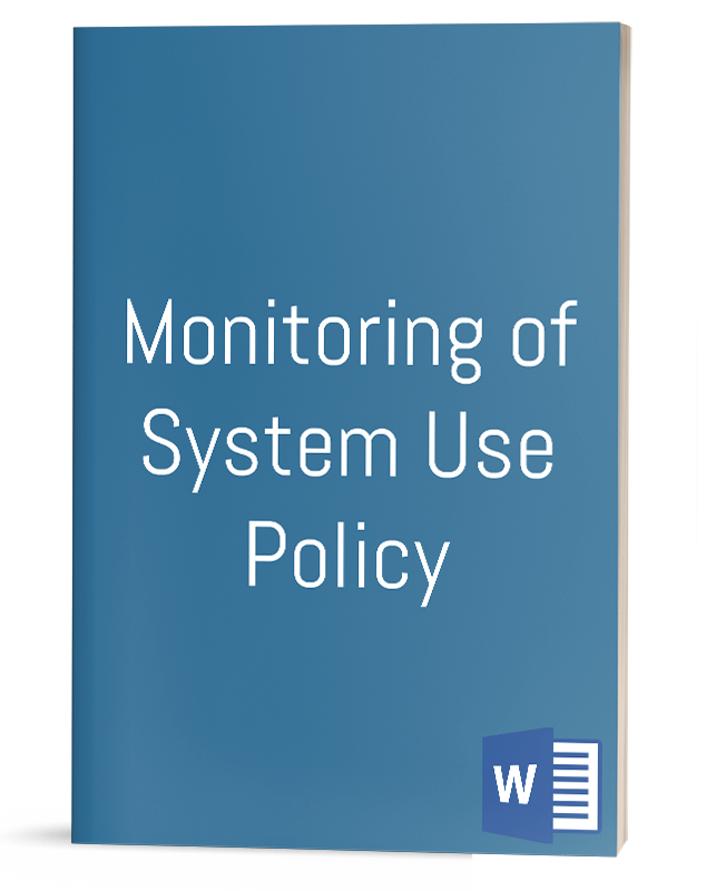 Monitoring of System Use Policy IT Policy Template