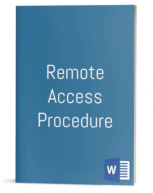 Remote Access Procedure IT Procedure Template